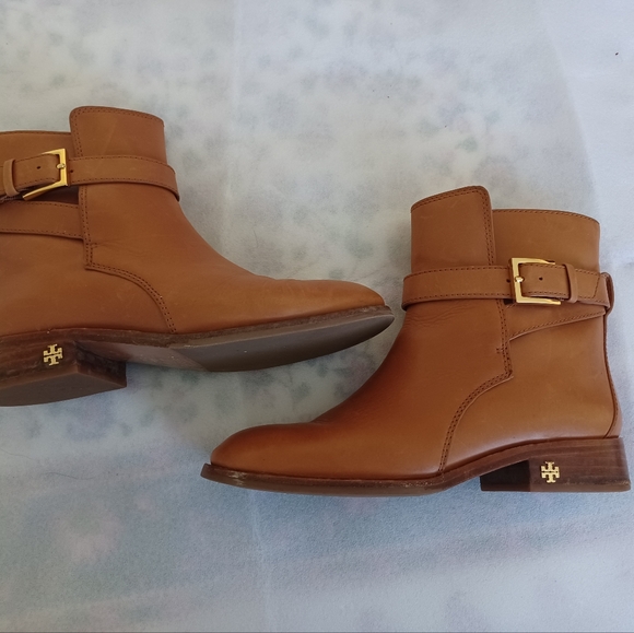 Tory Burch Women Brooke Ankle Booties tan calf leather size 6 preowned - Picture 6 of 13